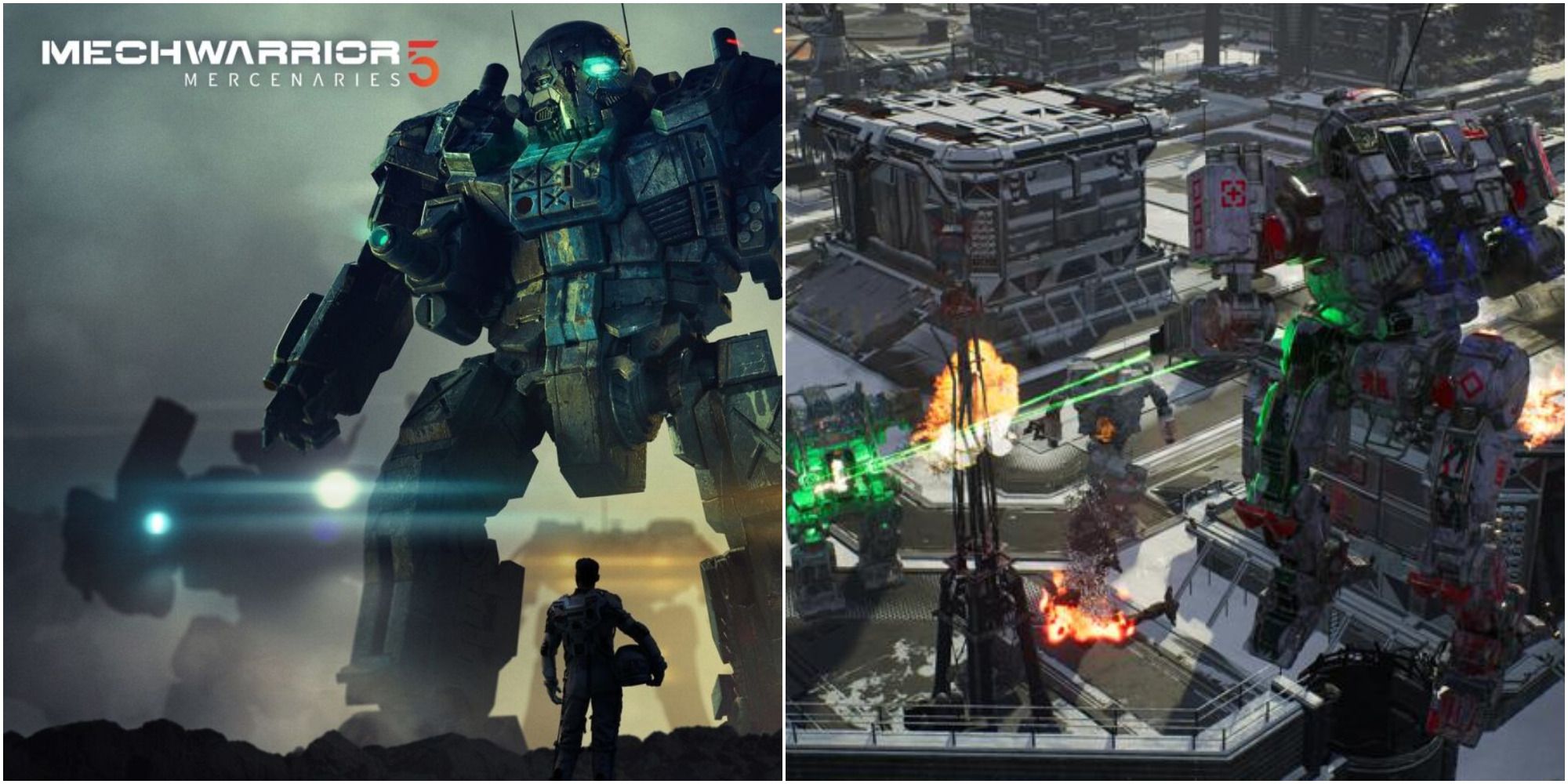 mechwarrior 5 cover art & gameplay