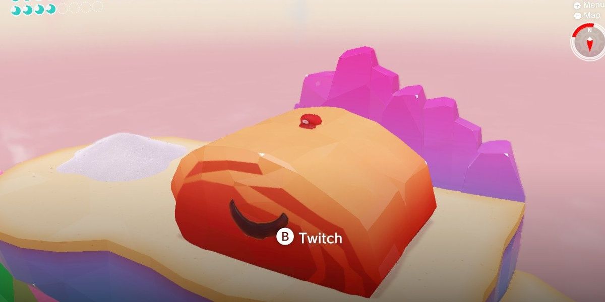 Mario Odyssey - Mario becomes a piece of meat in the Luncheon Kingdom