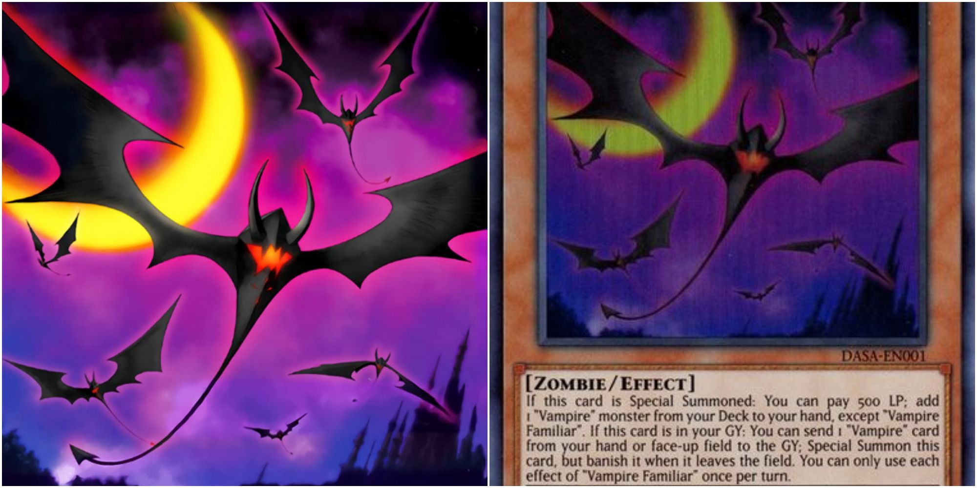 vampire familiar card art and text
