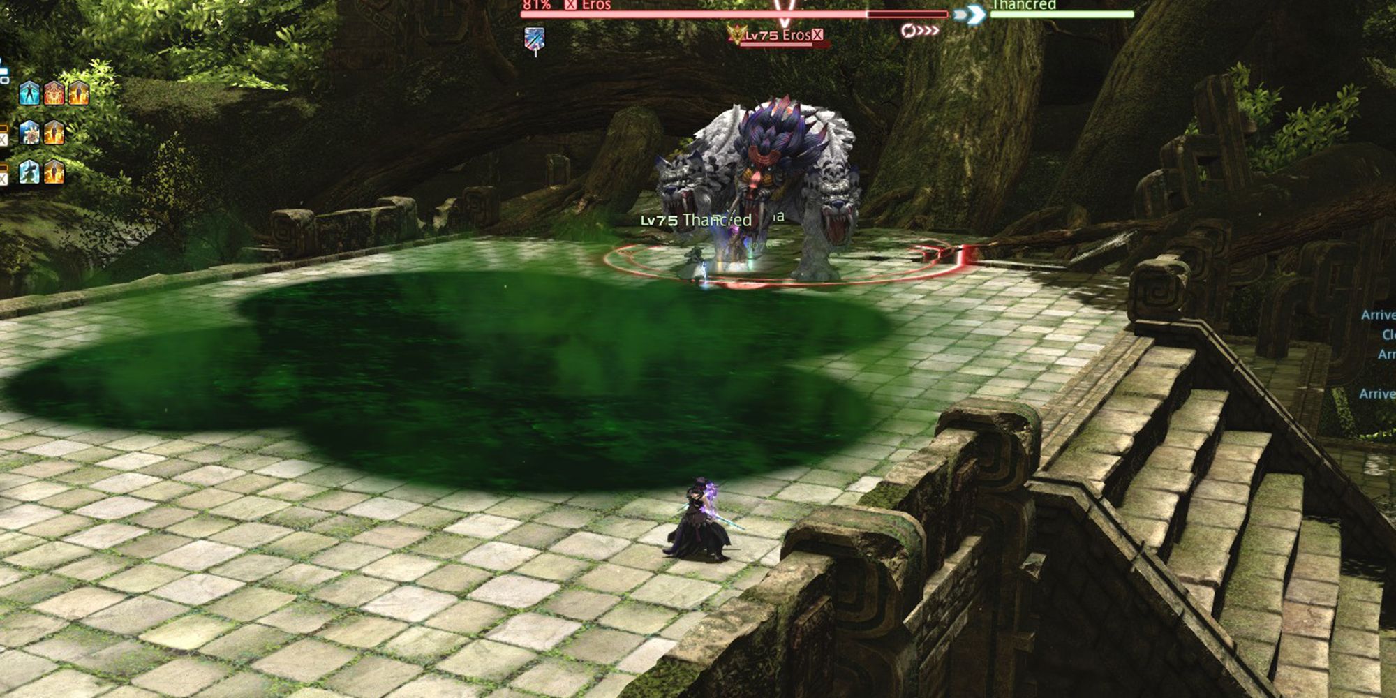 eros casting viper poison to cover the arena in poison puddles