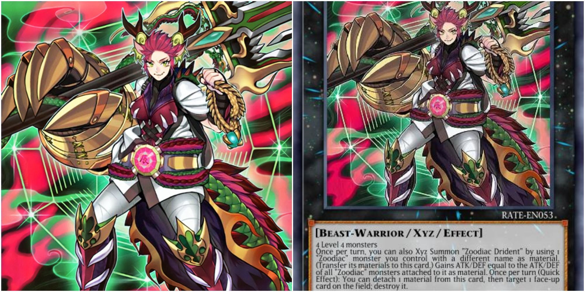zoodiac drident card art and text