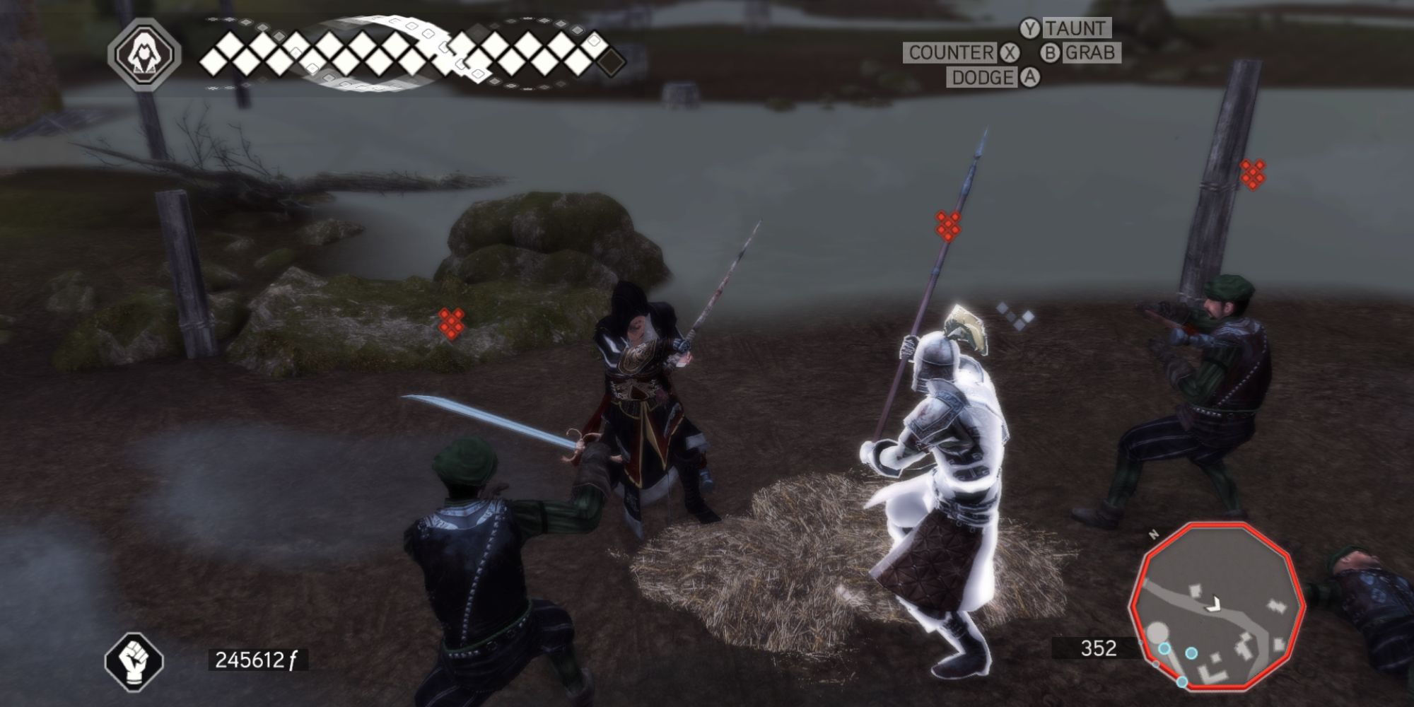 Assassin's Creed Brotherhood Screenshot Of Ezio Fighting With Fishing Pole