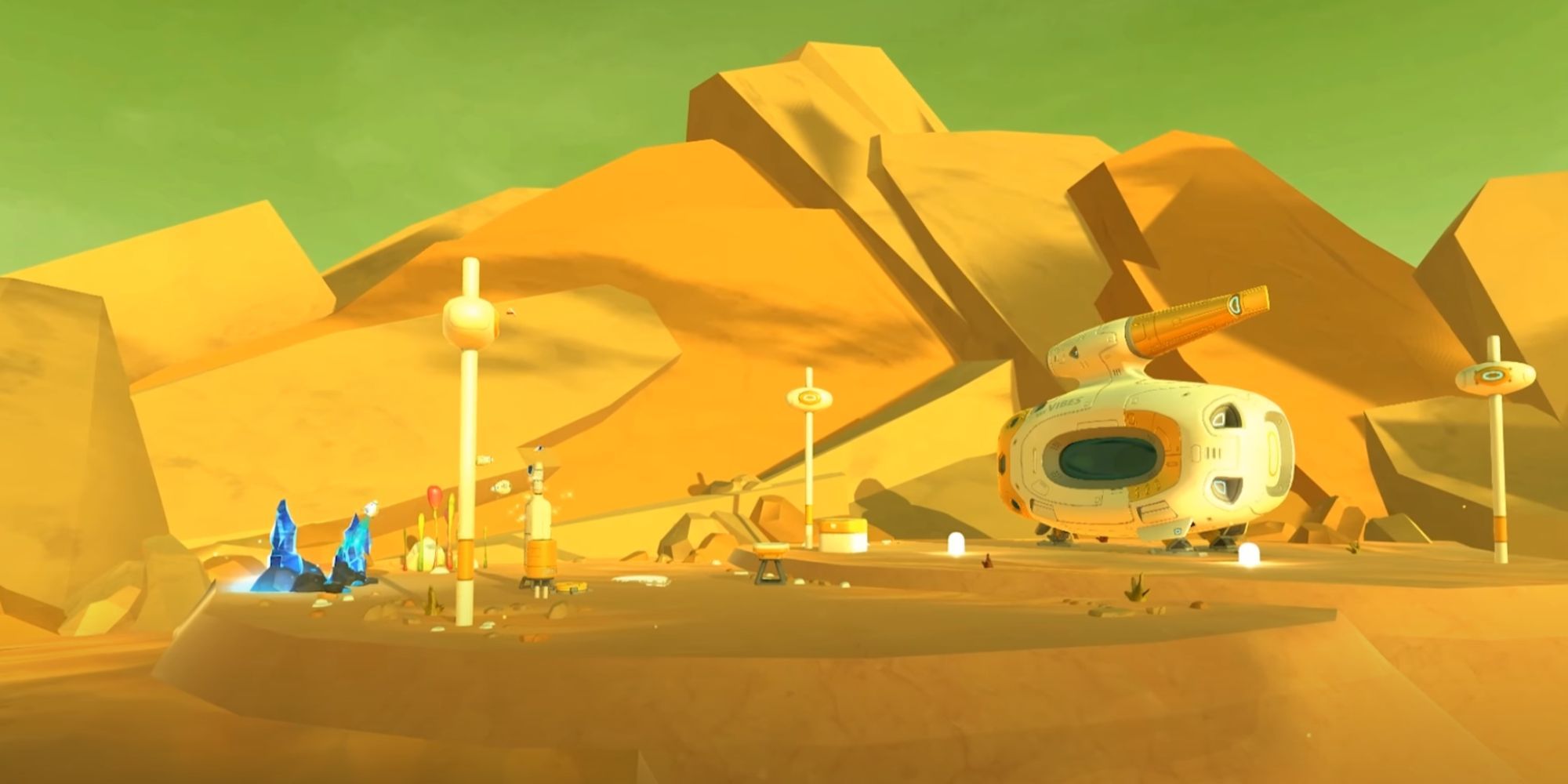 Cosmic Trip Objects On An Alien Planet