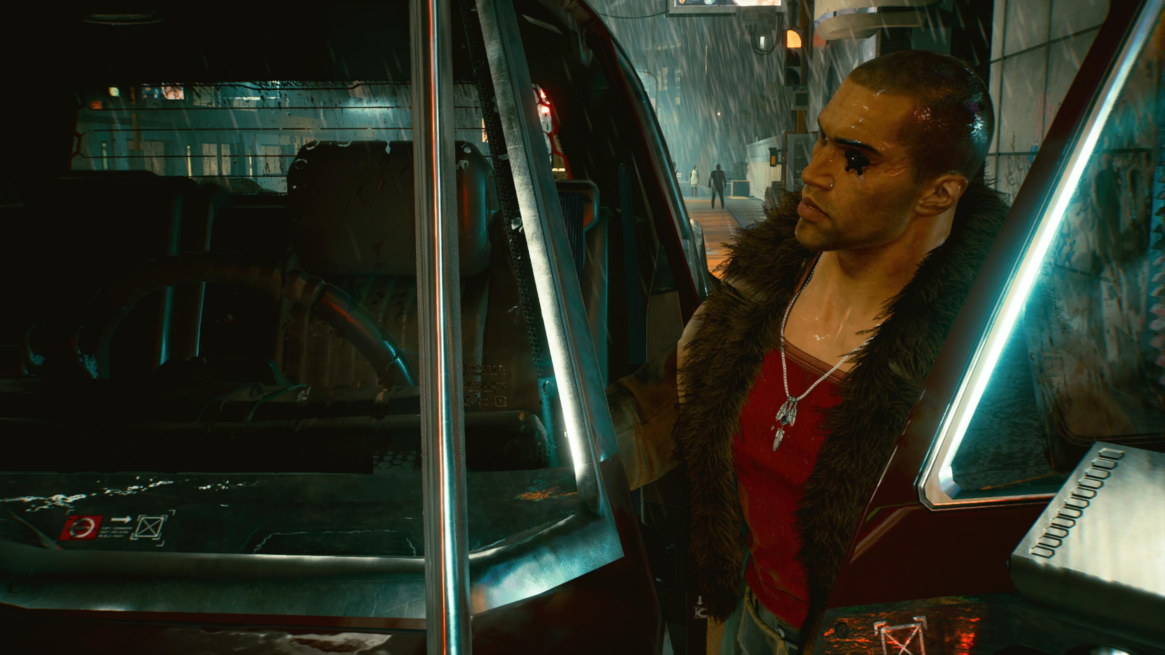 Cyberpunk 2077 River getting in his car