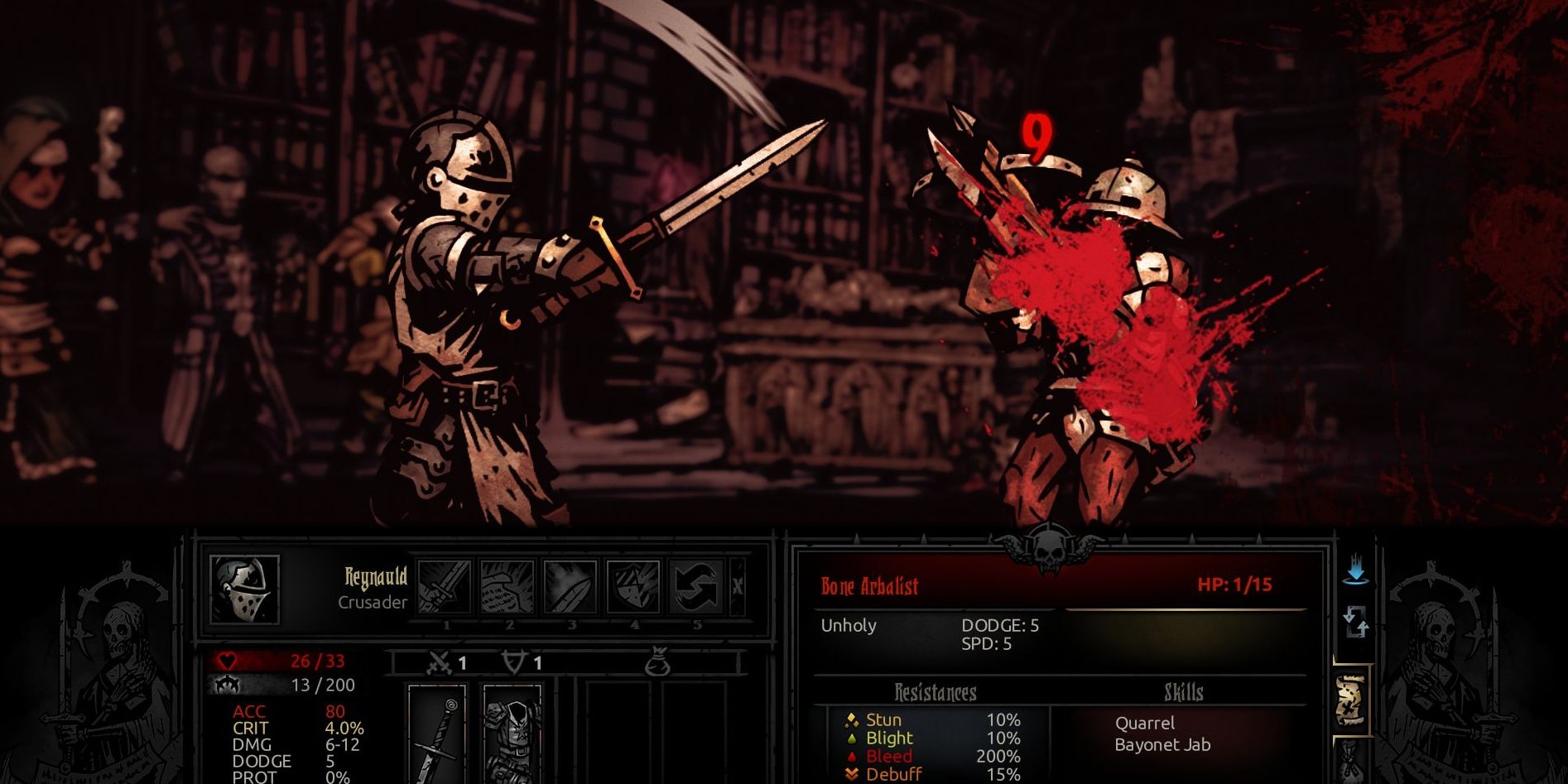 Darkest Dungeon Reynauld In Combat 