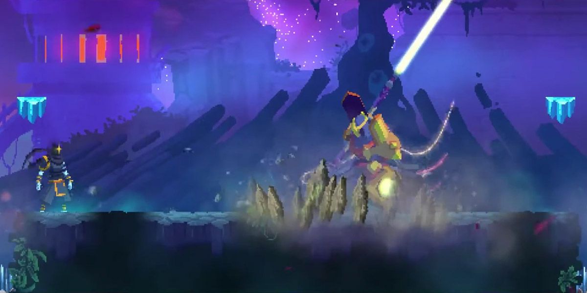 Dead Cells screenshot of Throne Room with The Hand Of The King