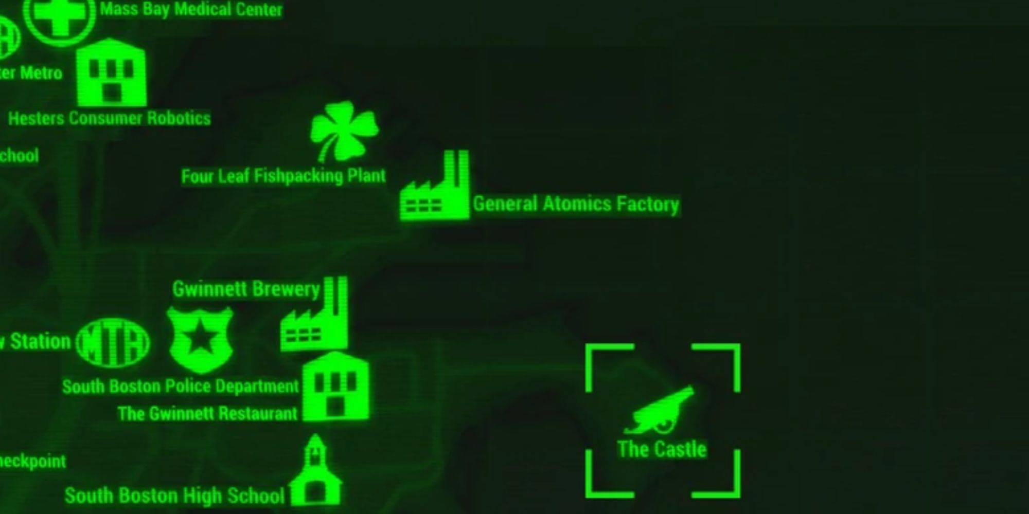 Fallout 4 The Castle On The Map