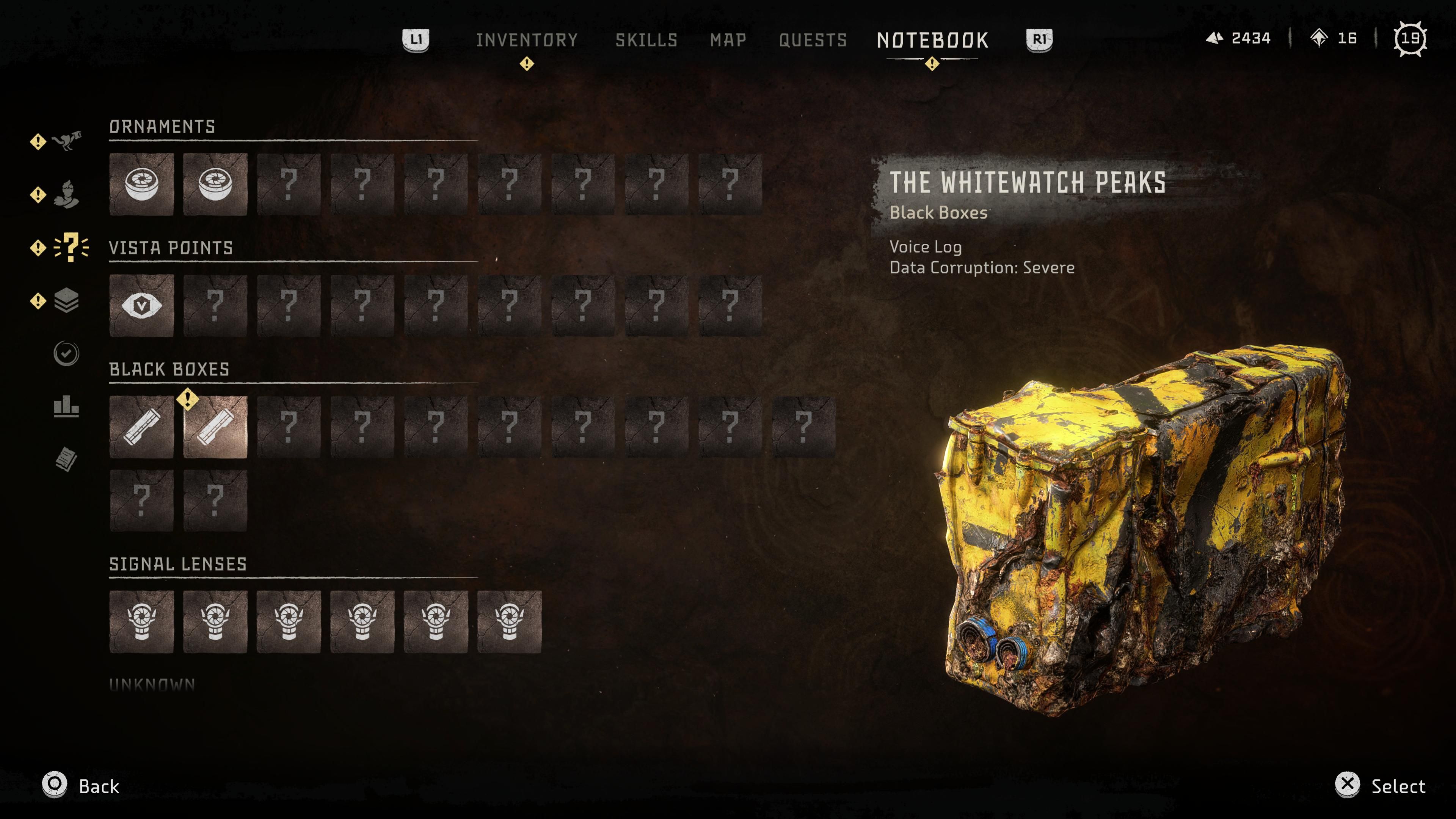 HFW Black Box The Whitewatch Peaks Menu