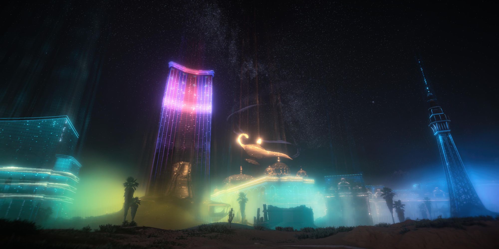 HFW Las Vegas Holo Buildings Night Sky
