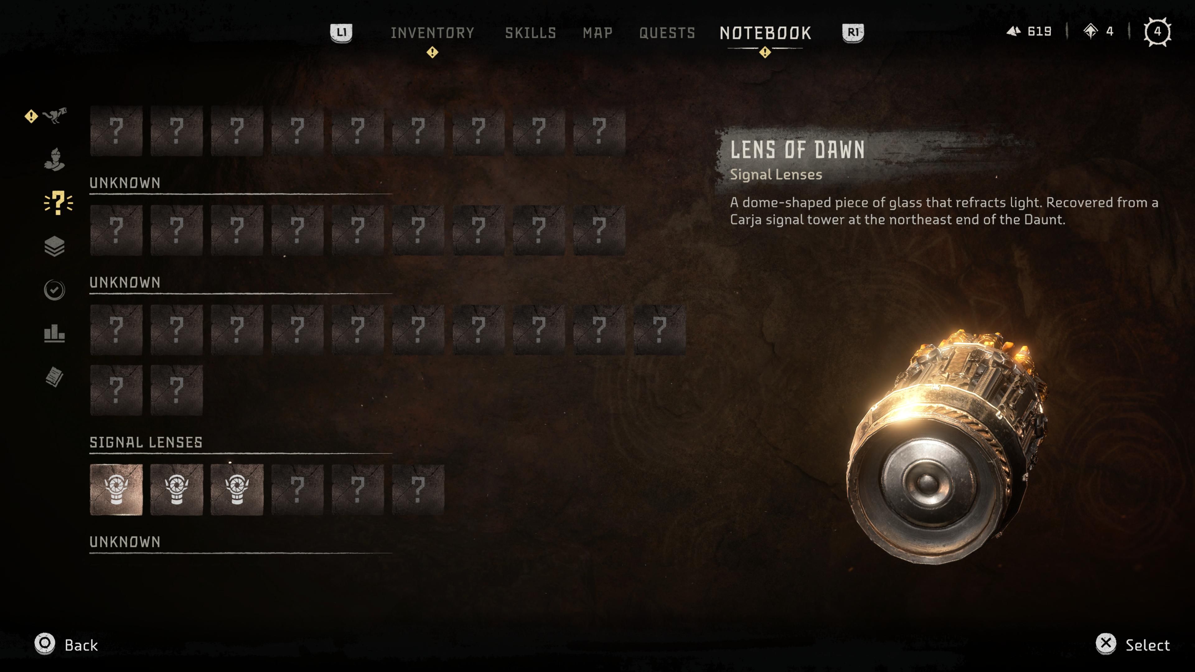HFW Lens Of Dawn Location Menu