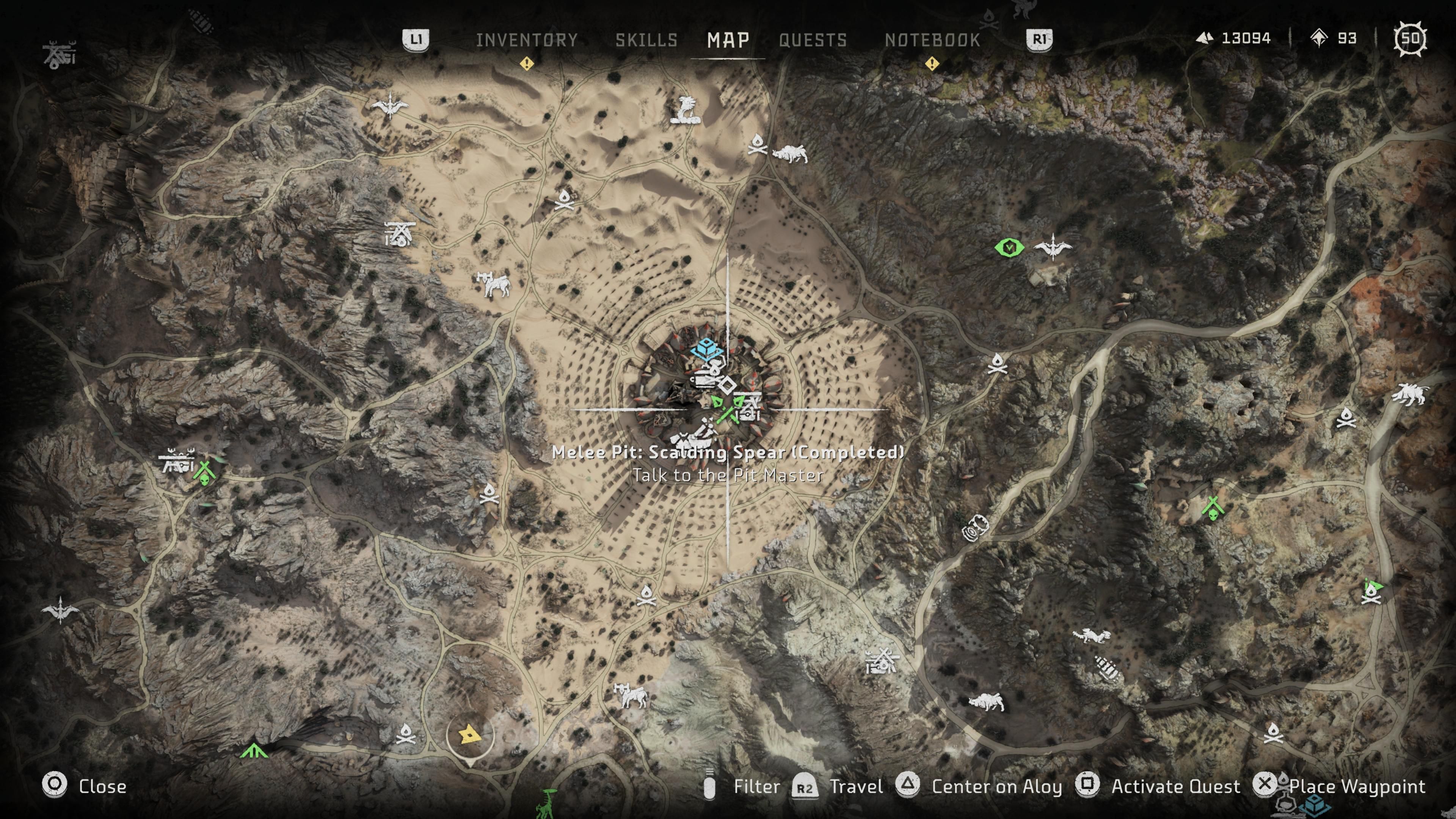 HFW Melee Pit Scalding Spear Map Location