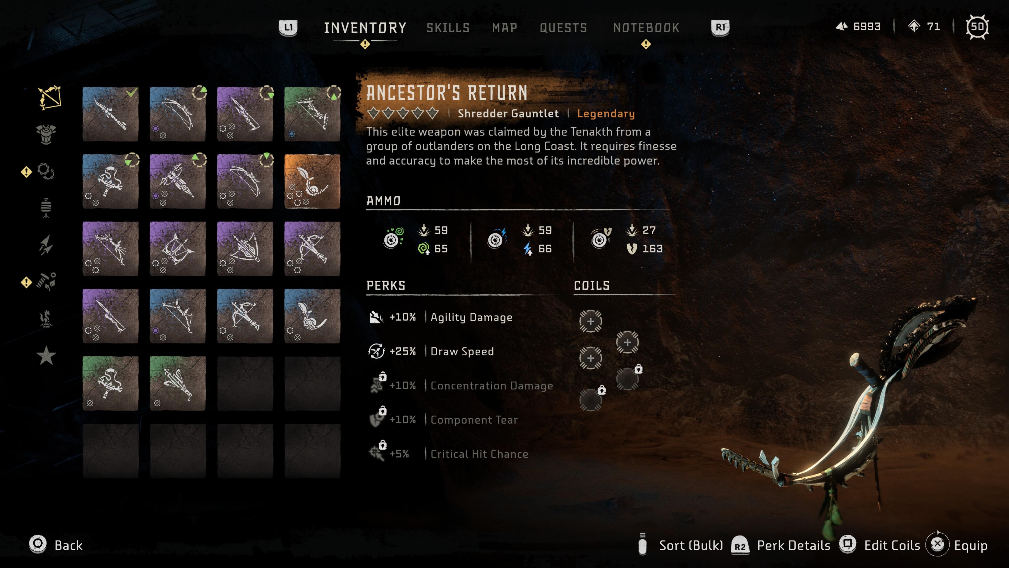HFW Ornament Gear Ancestor's Return Menu