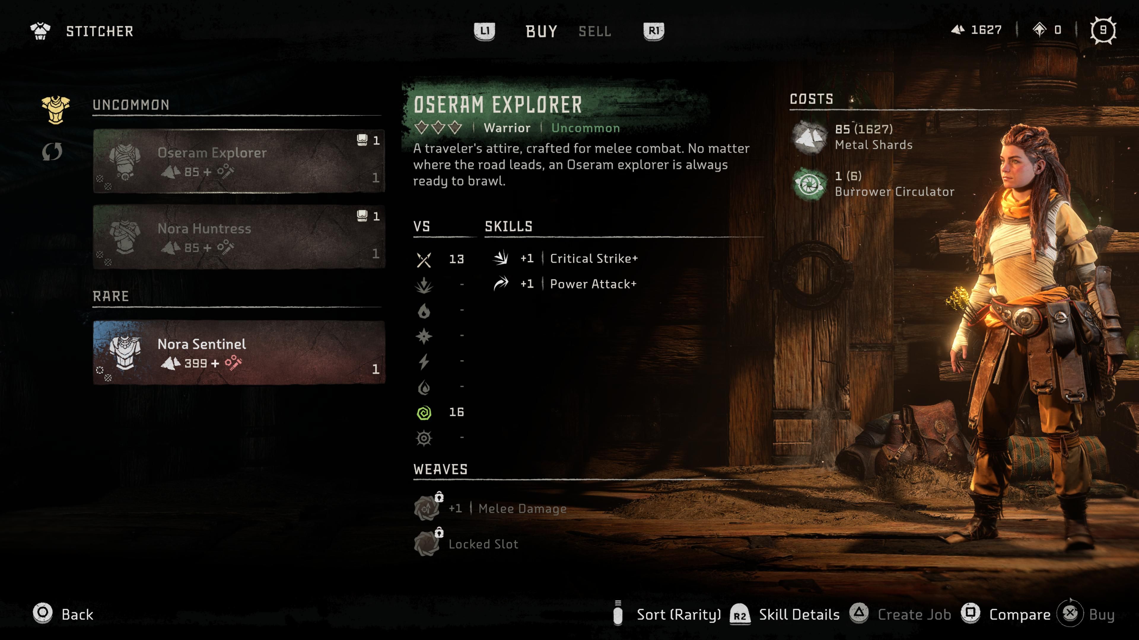 HFW Outfit Oseram Explorer Menu