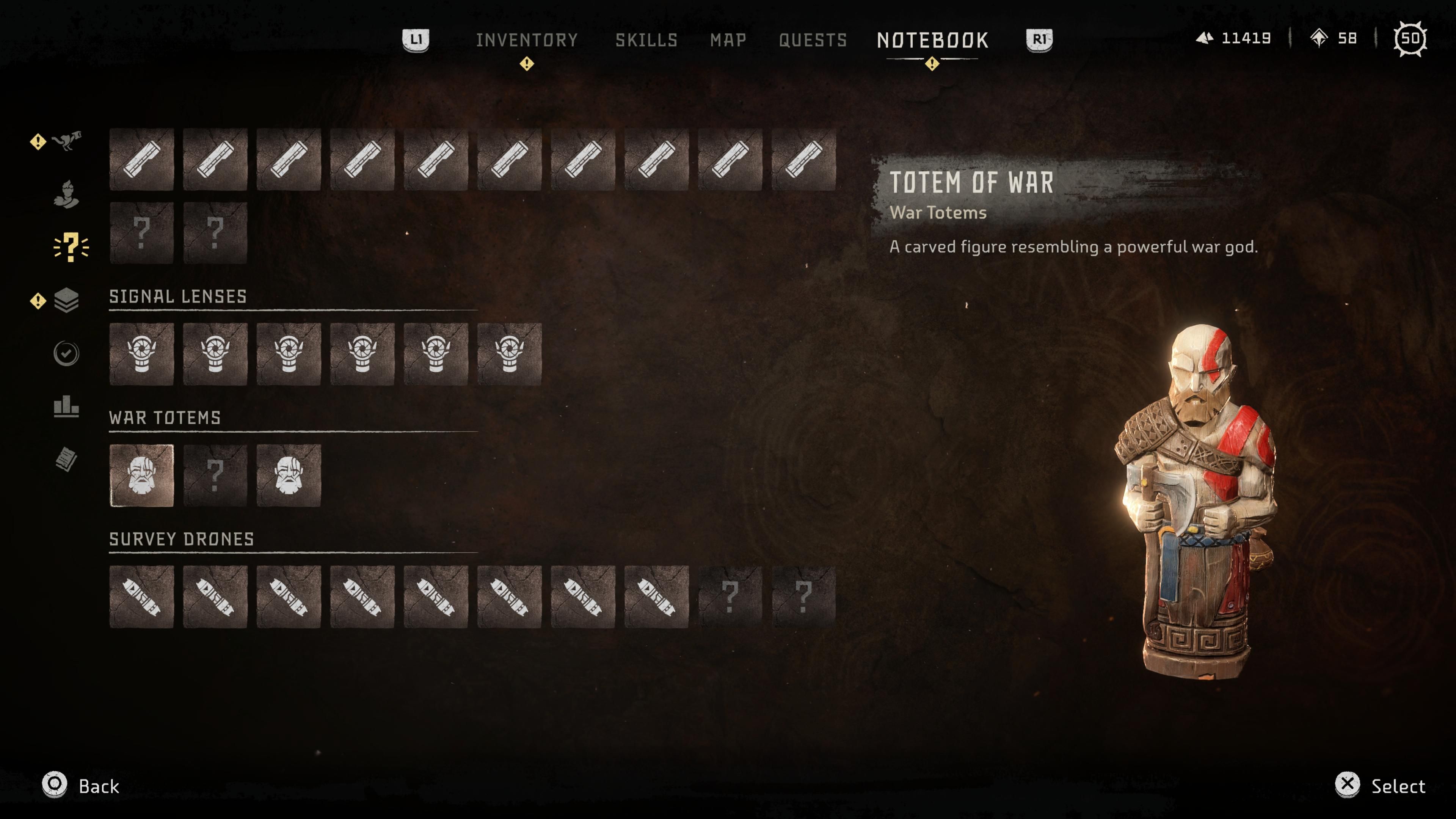 HFW War Totems Totem Of War Menu