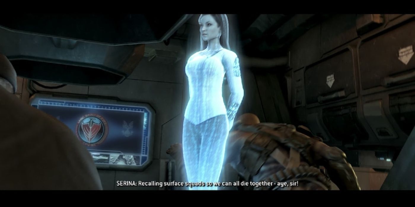 Serina in a Halo Wars cutscene