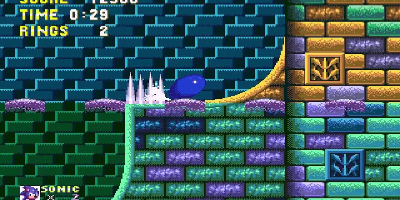 Sonic spindash in Hydrocity 