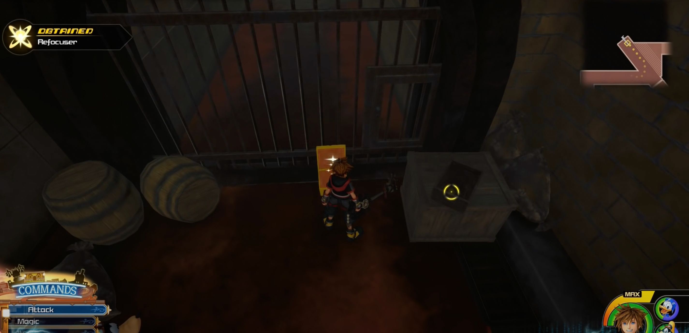 Sora standing over the sixth Treasure Chest in Kingdom Hearts 3's Twilight Town