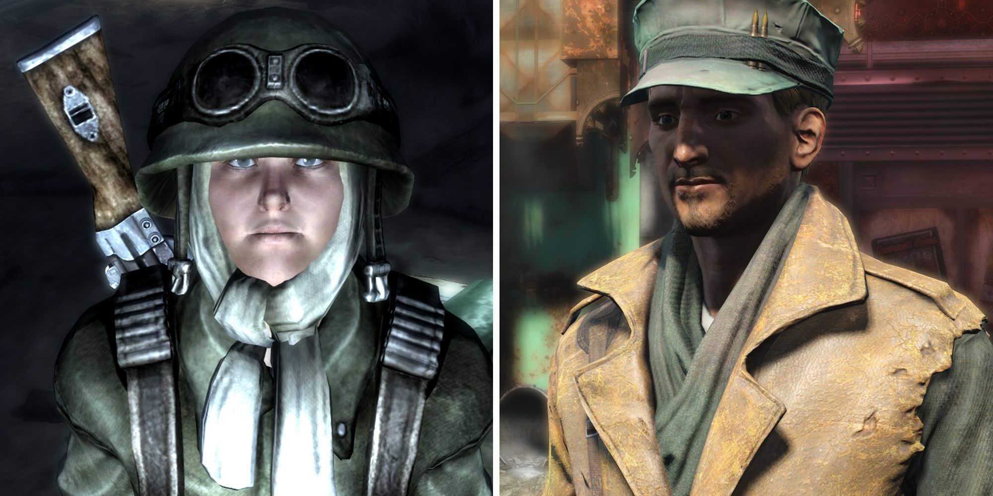 MacCready split image. Fallout 3 and Fallout 4 comparison.