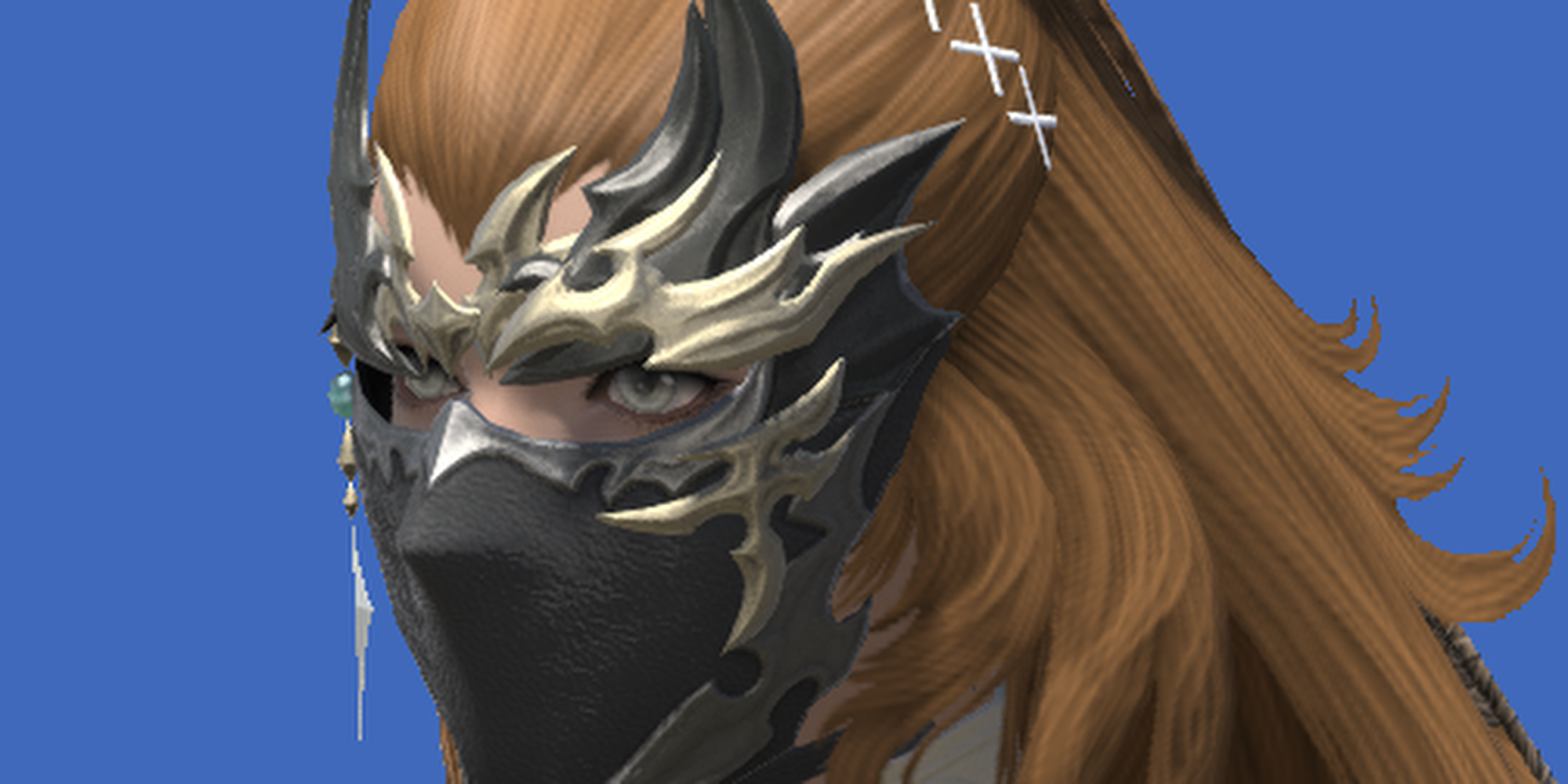 close up of female viera wearing anemos kage kakushi somen 