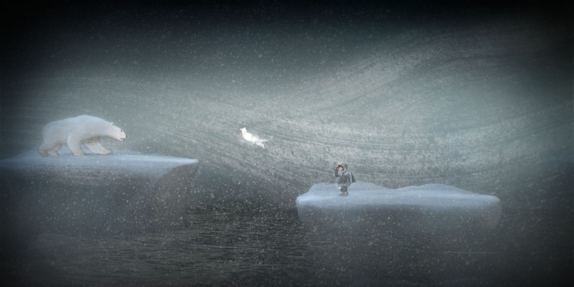 Never Alone Screenshot of Ice Floes Chase Polar Bear