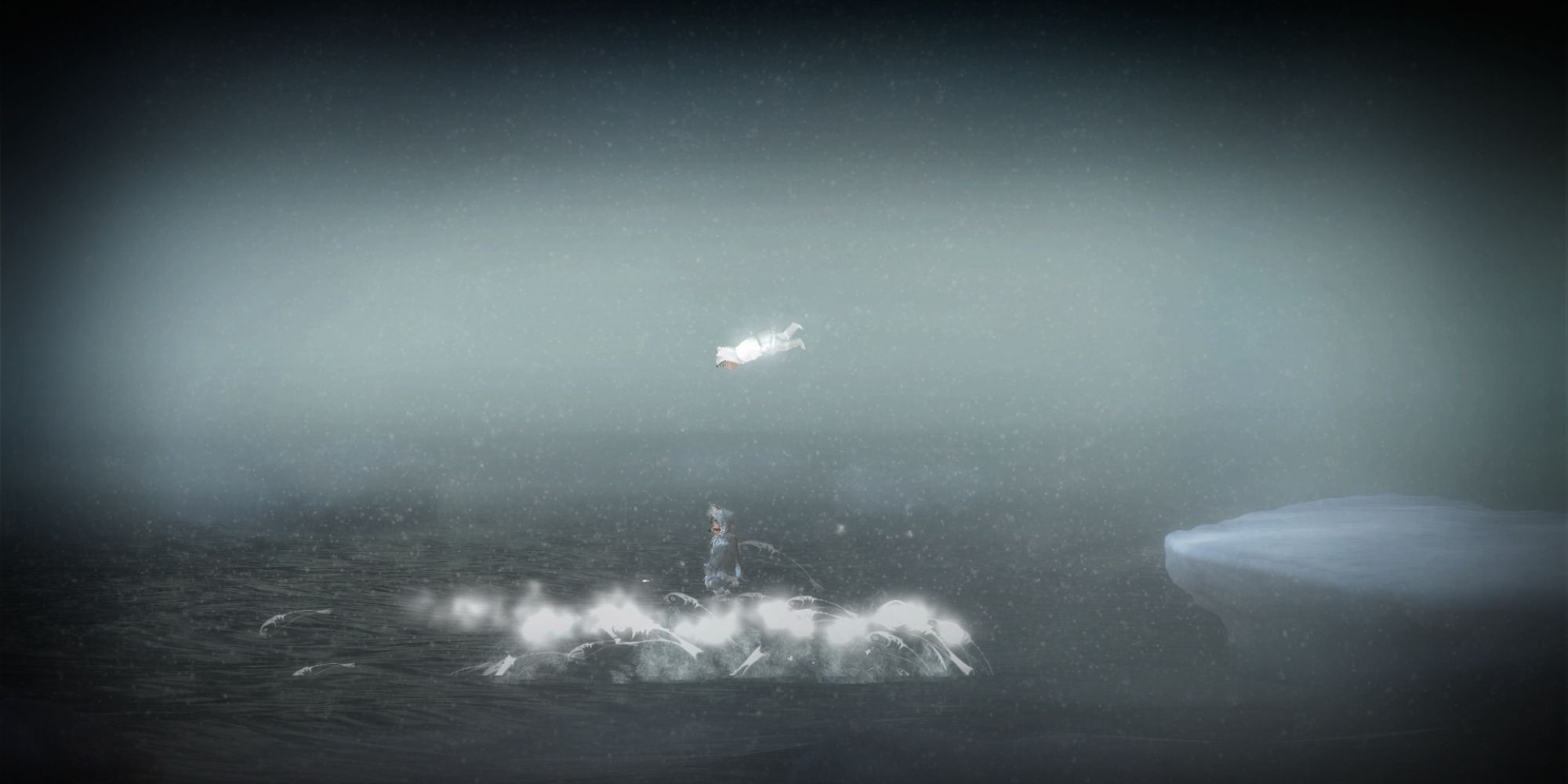 Never Alone Screenshot Of Ice Floes Chase Spirit Fish