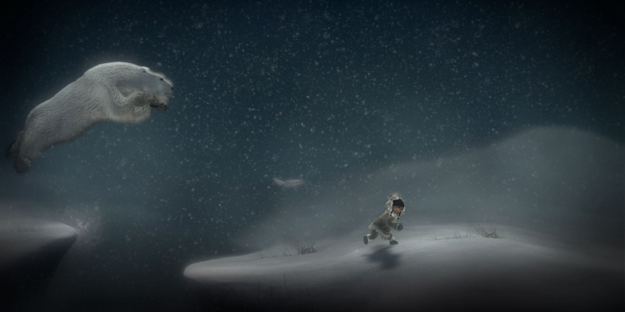 Never Alone Screenshot Of Polar Bear Leap