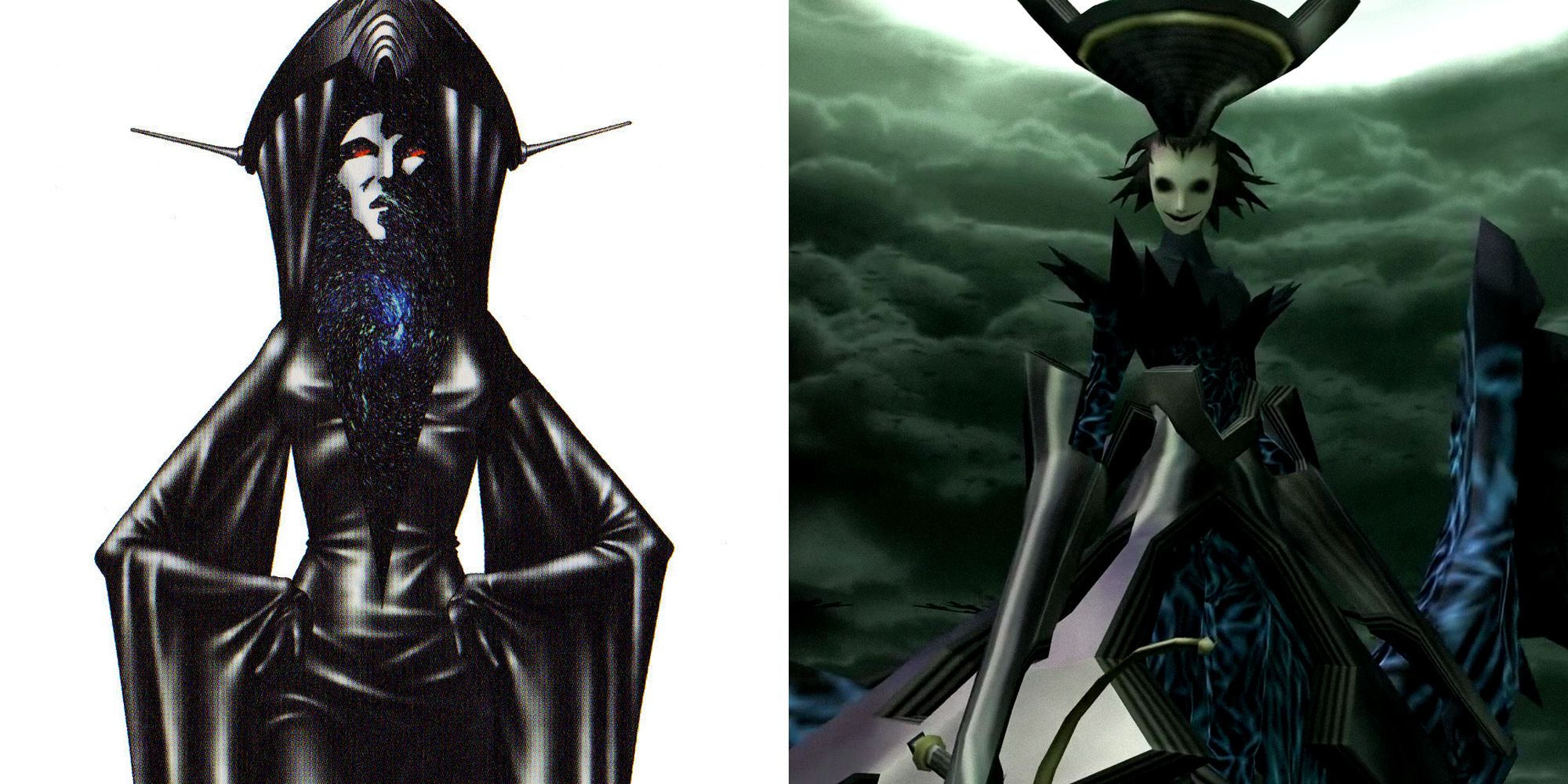 Nyx split image. Persona 1 and Persona 3.