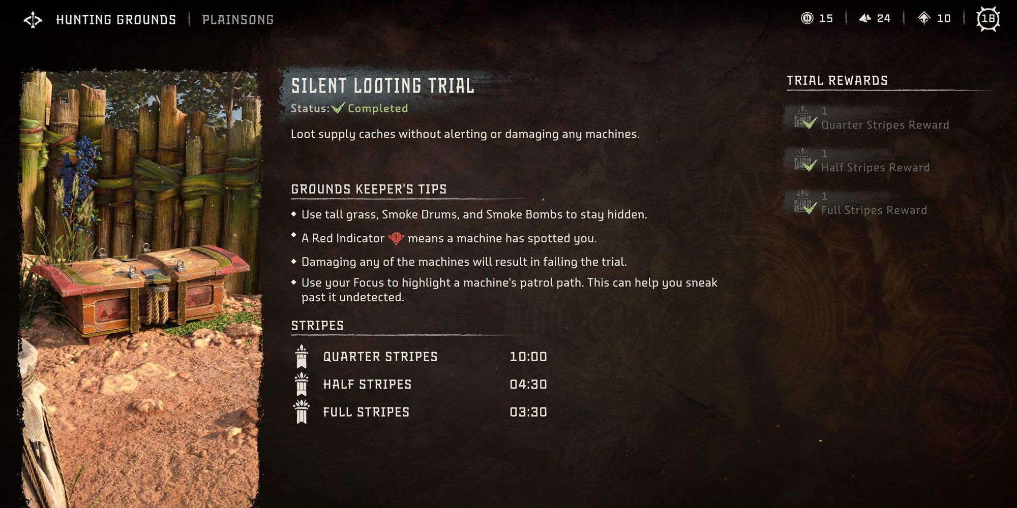 Horizon: Forbidden West Hunting Grounds challenge complete.