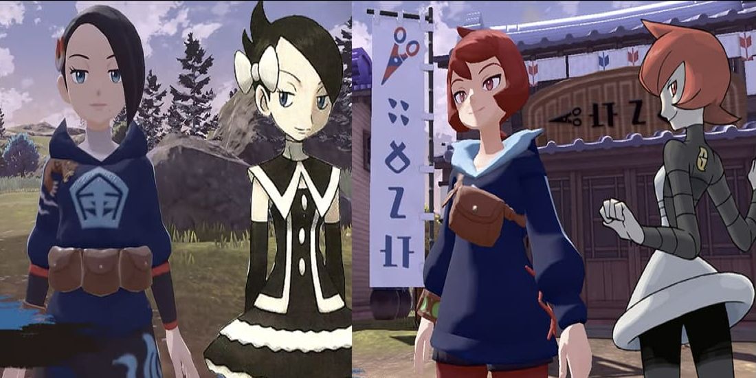 Mai, who resembles Marley, and Arezu, who resembles Commander Mars, in Pokemon Legends Arceus