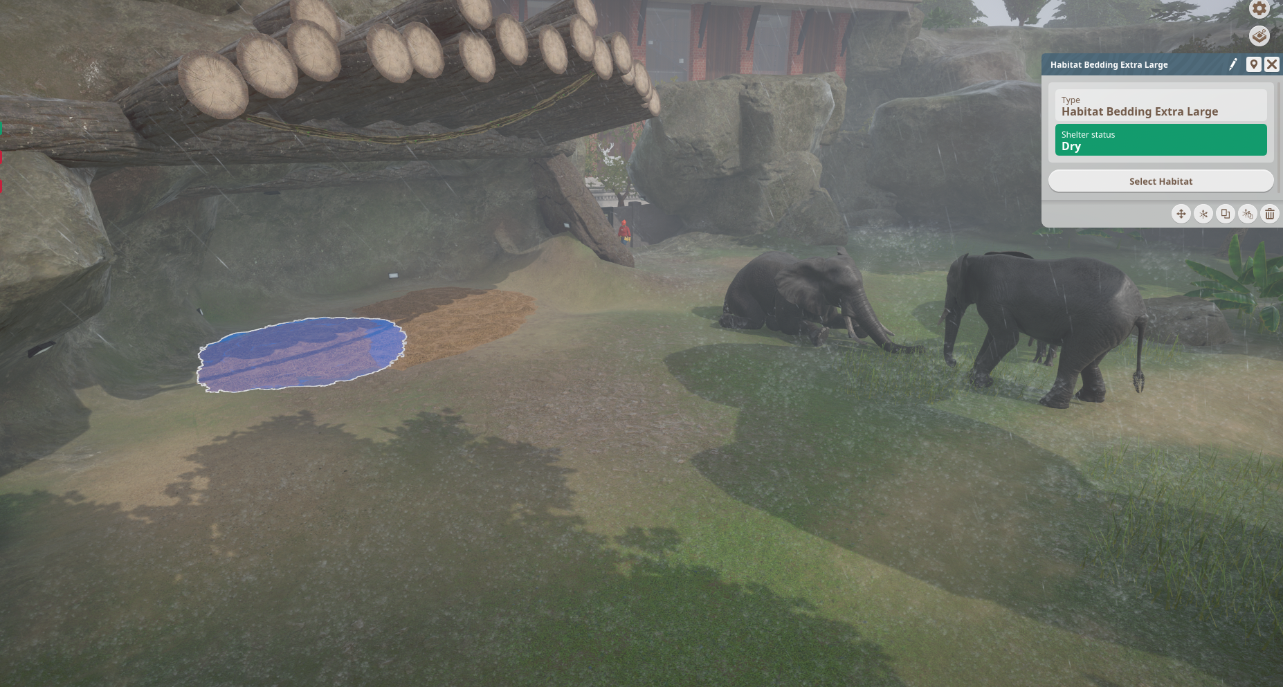 Positioning Hard Shelter in Planet Zoo