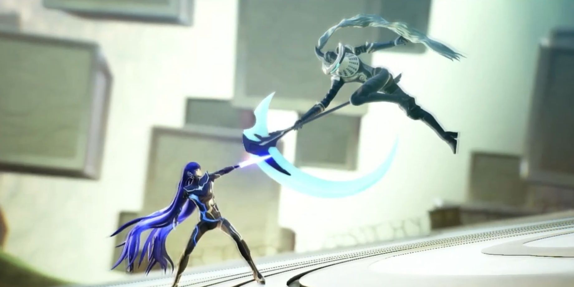STM5 tsukuyomi and nahobino clashing weapons