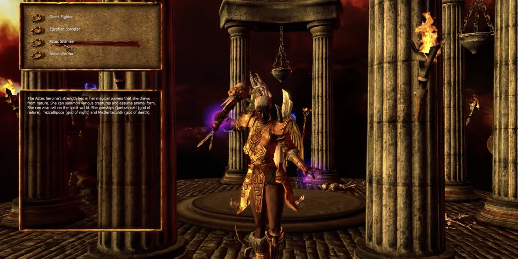 Loki You can play as an Aztec warrior hero in Loki