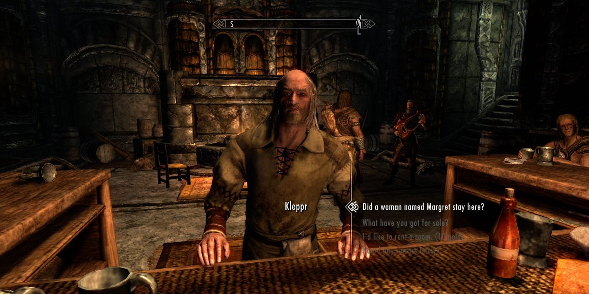 speaking with kleppr to obtain margrets room key