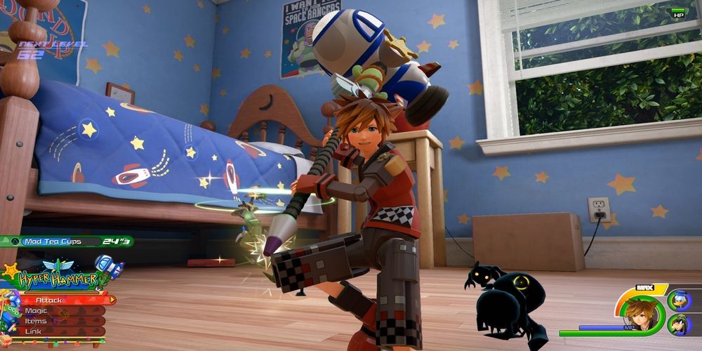 Sora Fighting Hearthless In Andy's Room