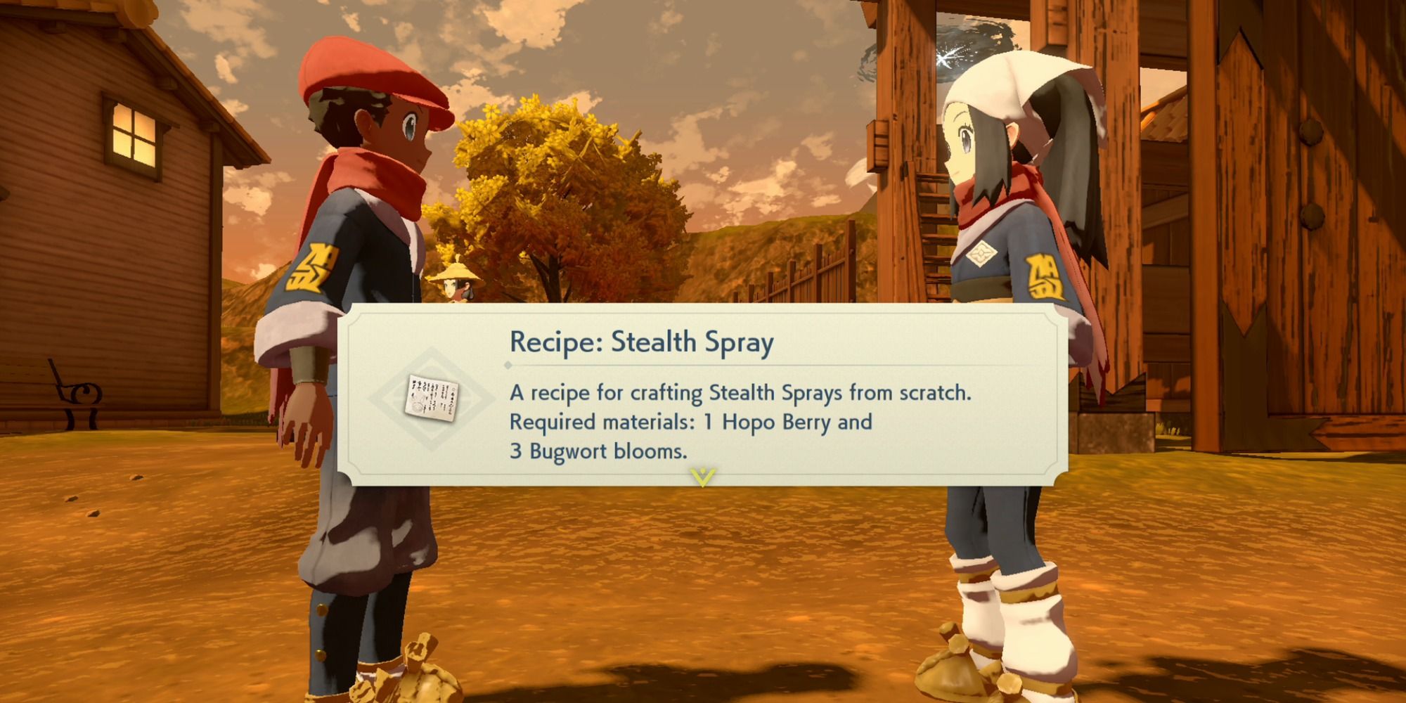 Stealth Spray recipe being displayed on screen after unlocking