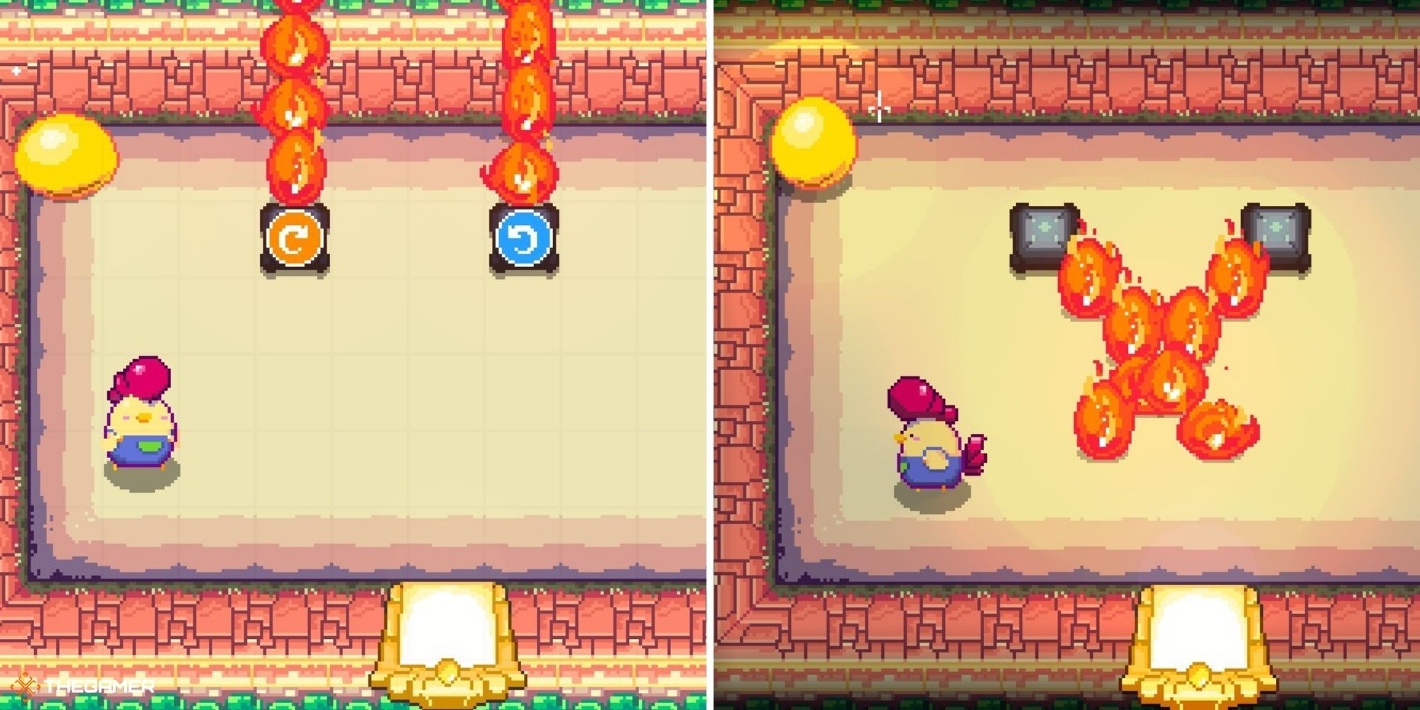 Super Dungeon Maker - fire chain enemy examples