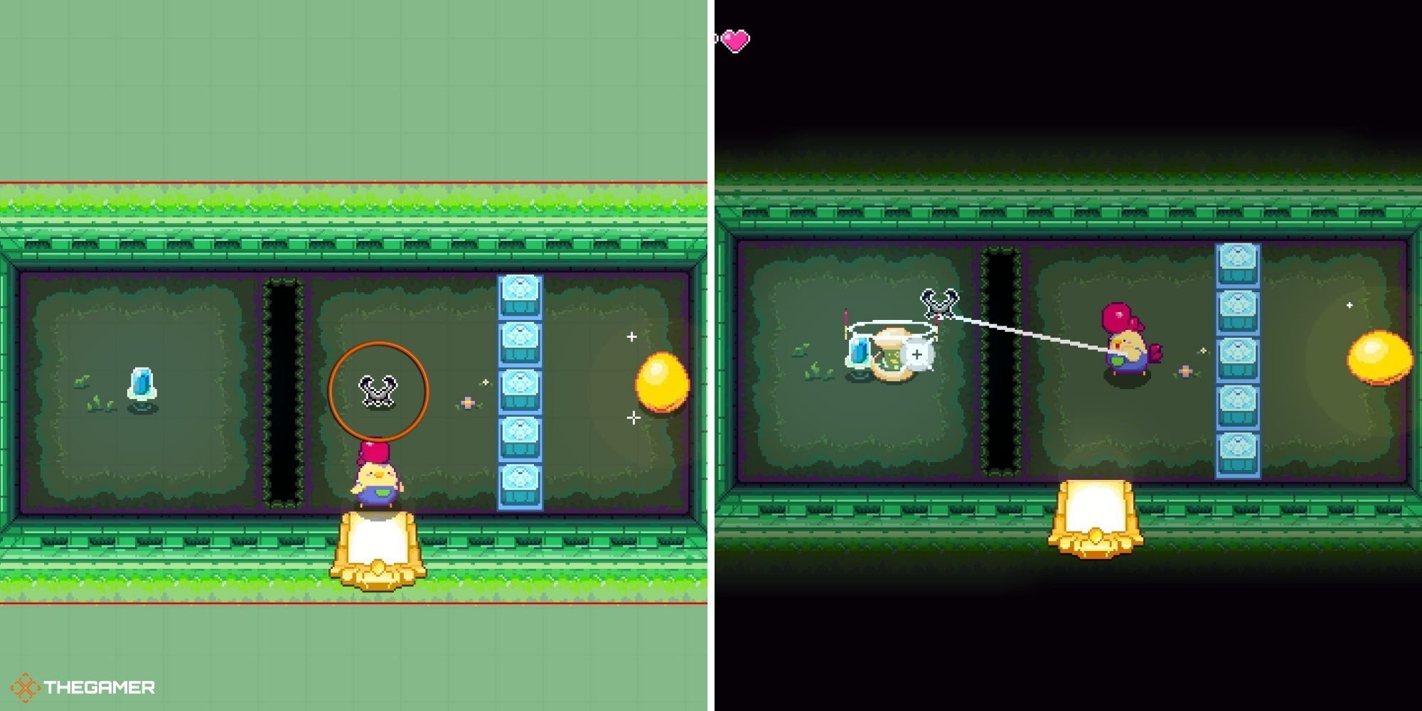 Super Dungeon Maker - hookshot powerup examples