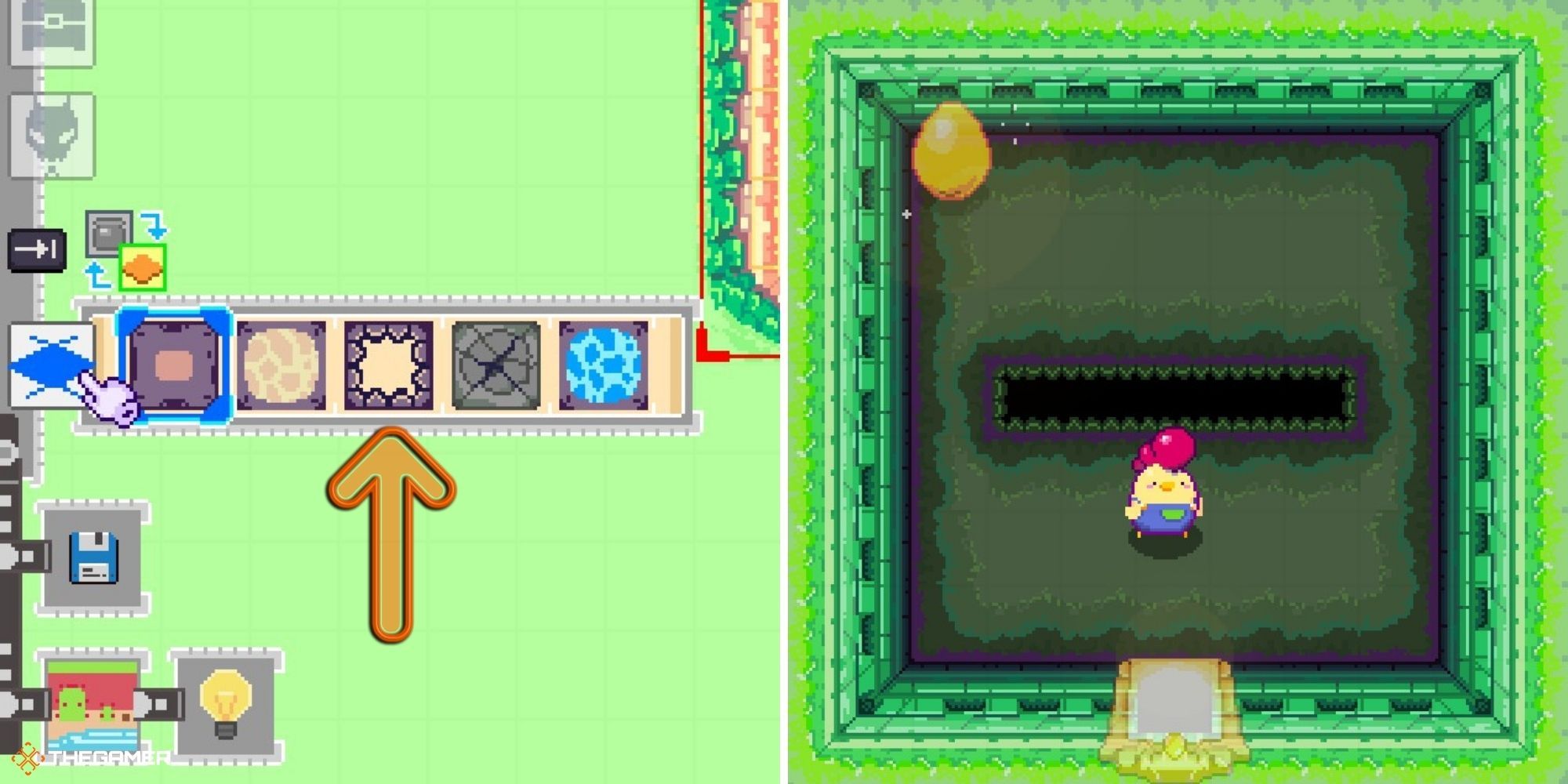 Super Dungeon Maker Dungeon Making floor options on left, floor example on right (1)