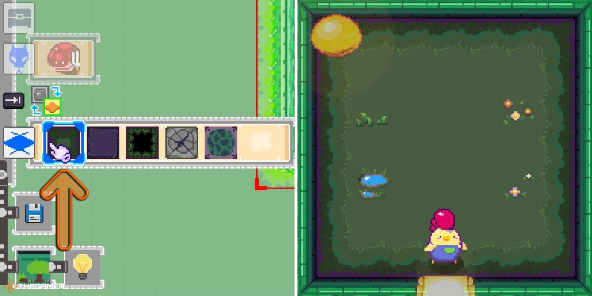 Super Dungeon Maker Dungeon Making floor options on left, floor example on right (5)
