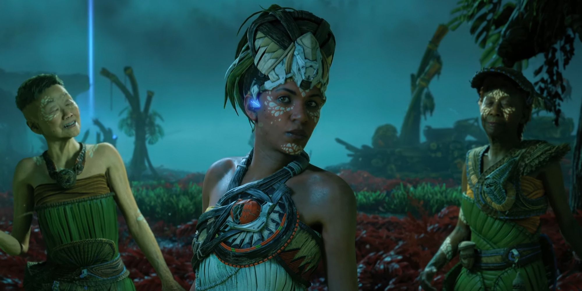 Horizon: Forbidden West, Zo and Aloy speaking during cutscene.