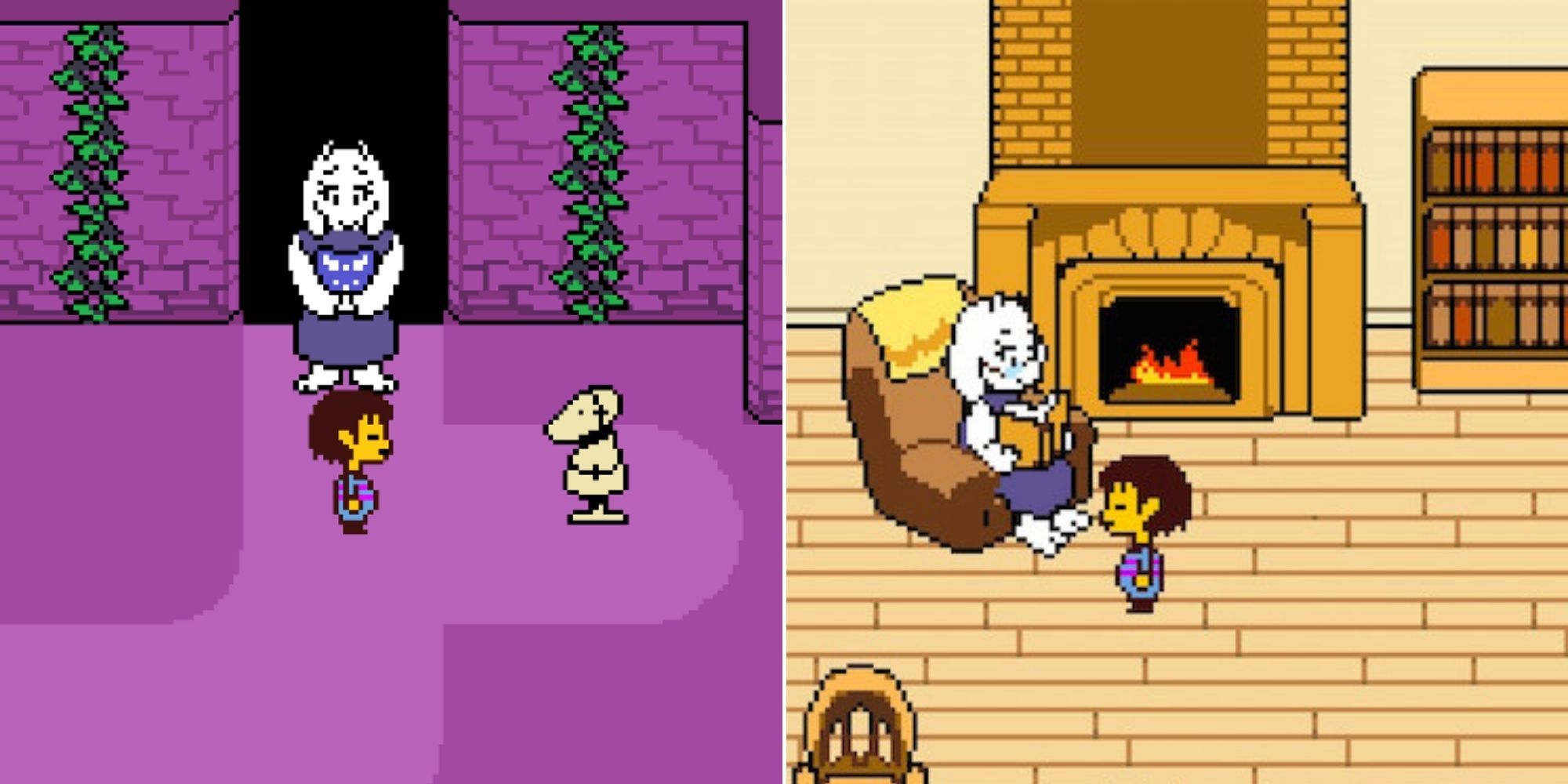 Undertale - Toriel Teaching The Player - Toriel Reading At Home  