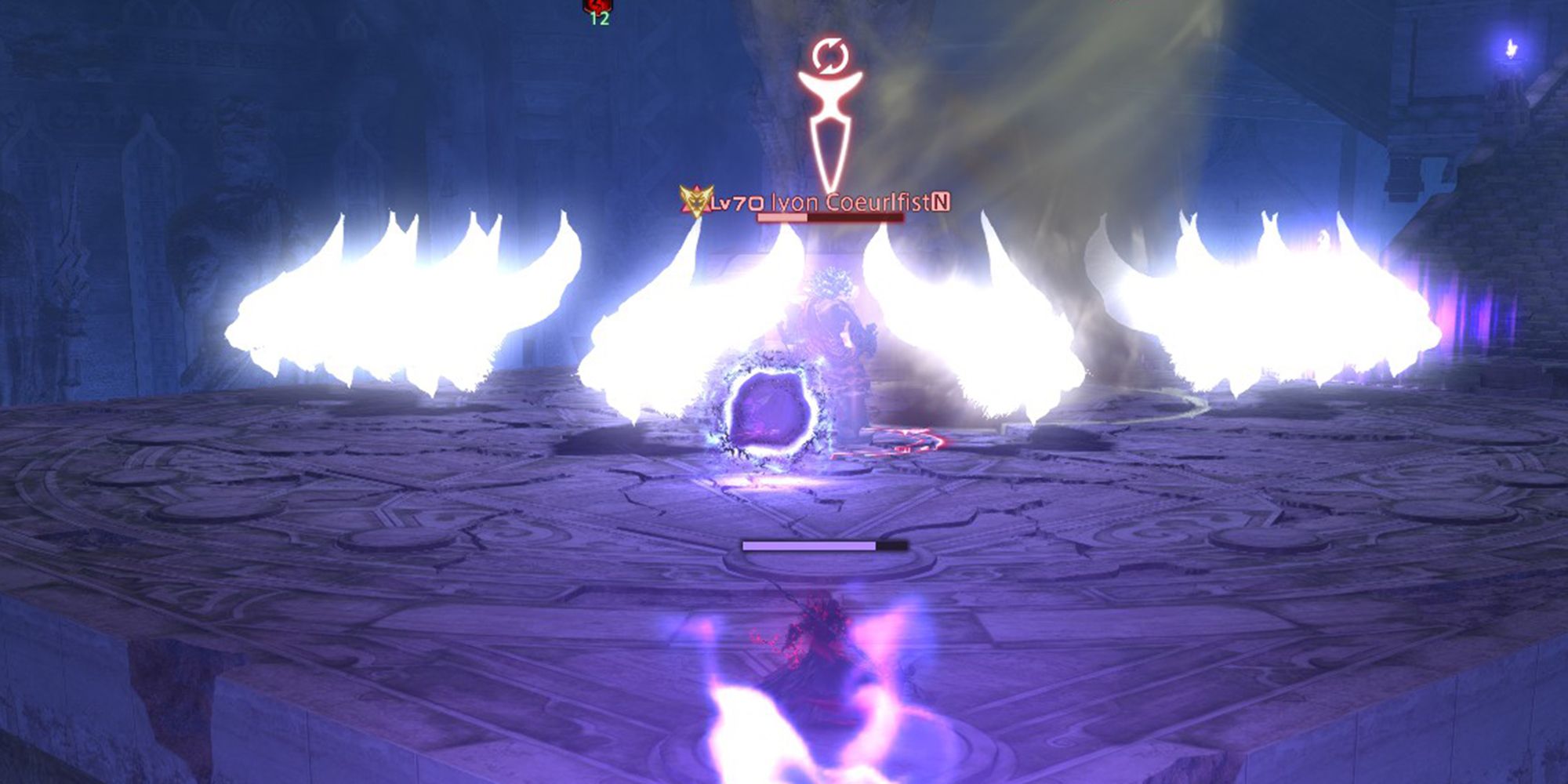 ivon casting dragon heads to cause dragon heads to fly across the arena