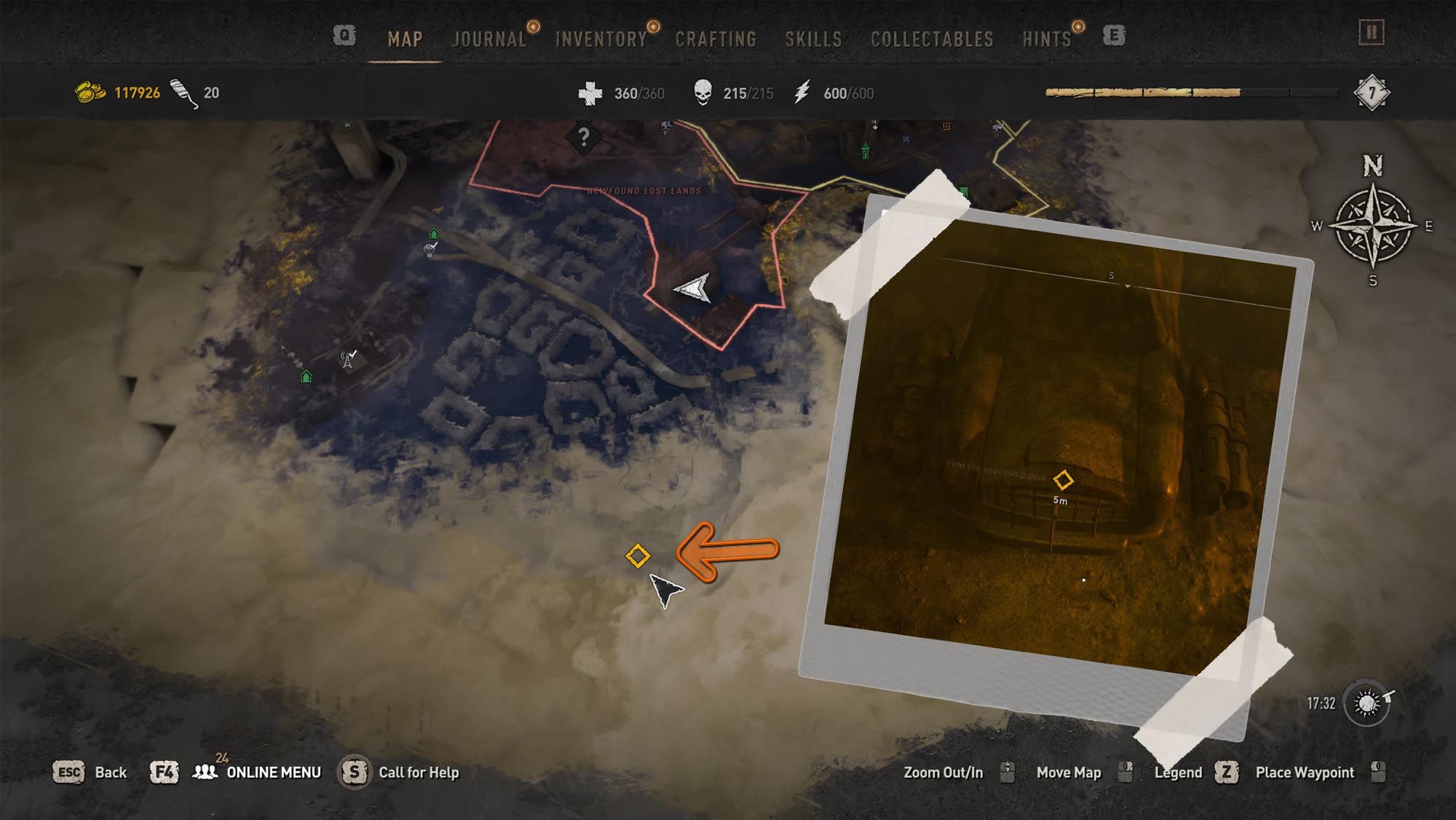 The spaceship part found underwater in Dying Light 2