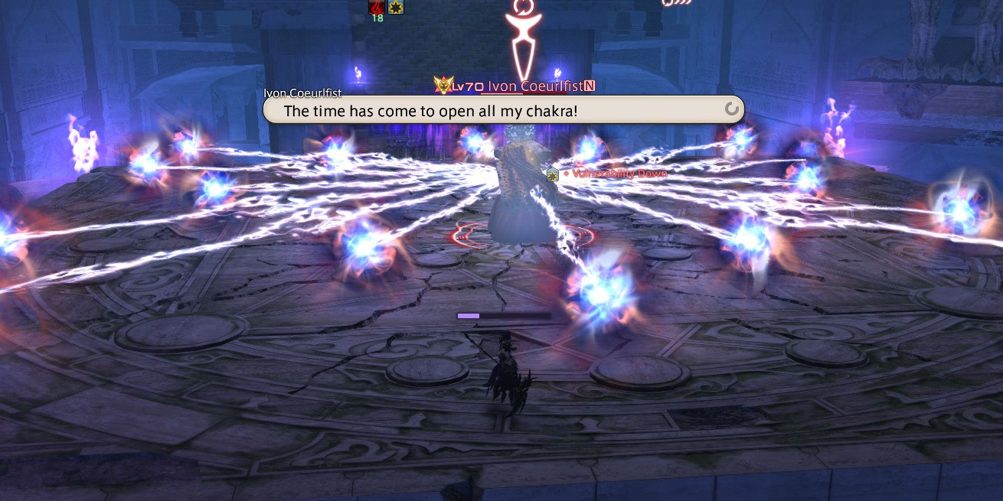 ivon preparing to cast furious fist by gathering chakra