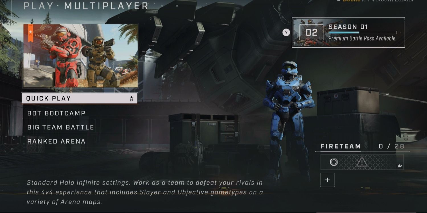A screenshot showing the multiplayer lobby in Halo Infinite