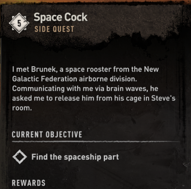 dying light space cock quest