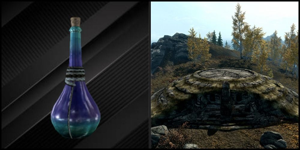 Split image featuring the Philter of the Phantom to the left and Shroud Hearth Barrow to the right