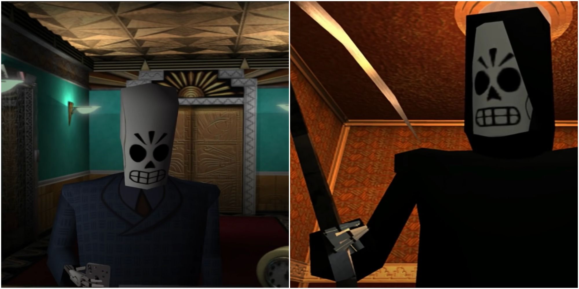 Grim Fandango Manuel Calavera as ferryman for the dead