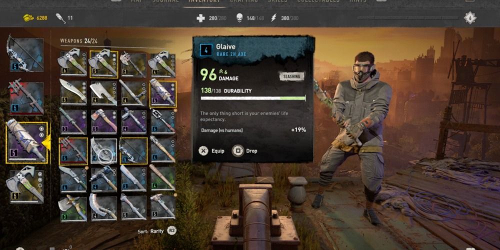 Weapons inventory Dying Light 2