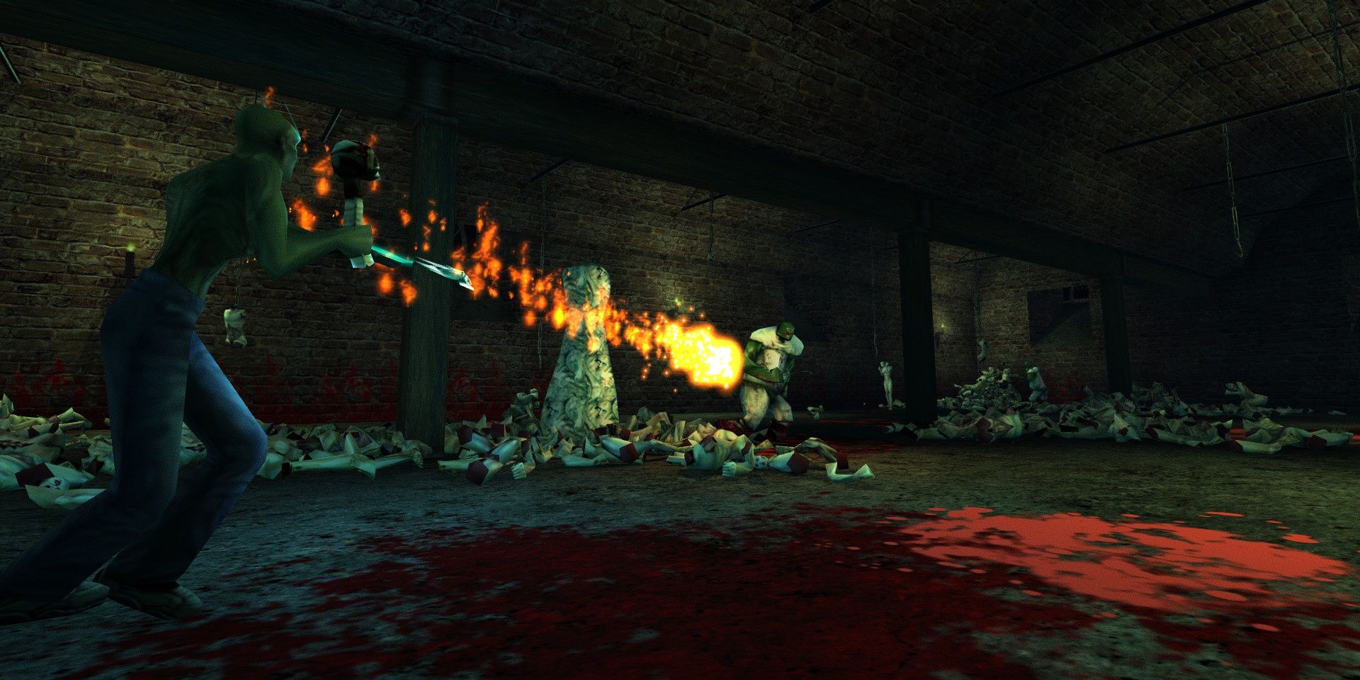 A screenshot showing gameplay in Shadow Man Remastered